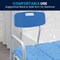 Flash Furniture HERCULES Bath & Shower Transfer Bench w/Height-Adjust Frame, Supportive Back, 300 lbs. Cap, Blue DC-HY3510L-BLU-GG - alternate 9